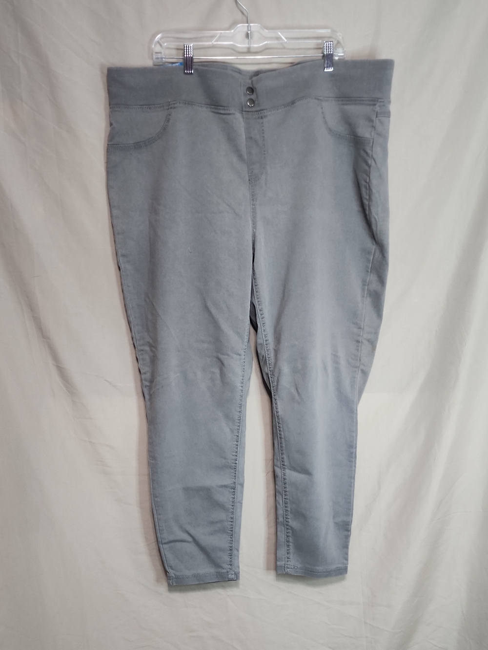 Terra & Sky Light Gray Slim Ankle Pull-On Pants